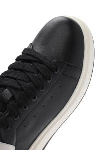 کتونی مردانه چرم مشکی بنددار دری مد