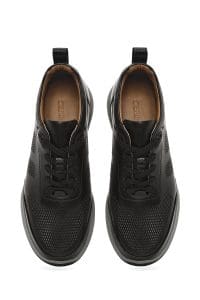 کتونی مردانه چرم مشکی بنددار کژوال دری مد