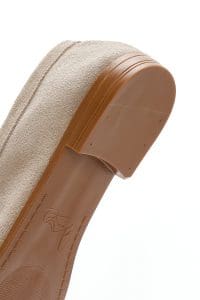 کفش لوفر زنانه چرم جیر بژ دری مد