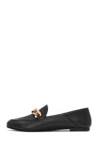 کفش لوفر زنانه چرم مشکی دری مد