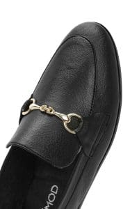 کفش لوفر زنانه چرم مشکی دری مد