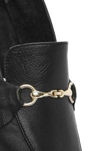 کفش لوفر زنانه چرم مشکی دری مد