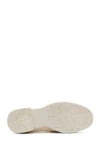 کفش لوفر زنانه چرم کرم دری مد