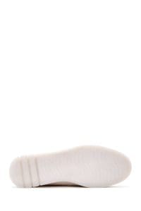 کفش لوفر زنانه چرم کرم سگک‌دار راحتی دری مد