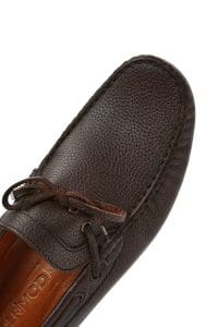 کفش لوفر مردانه چرم قهوه‌ای کژوال دری مد