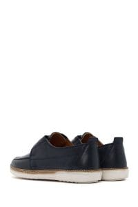 کفش مردانه چرم سرمه‌ای کژوال دری مد