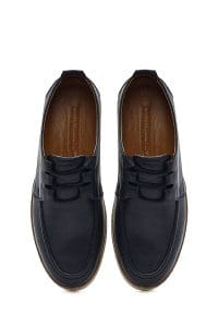 کفش مردانه چرم سرمه‌ای کژوال دری مد