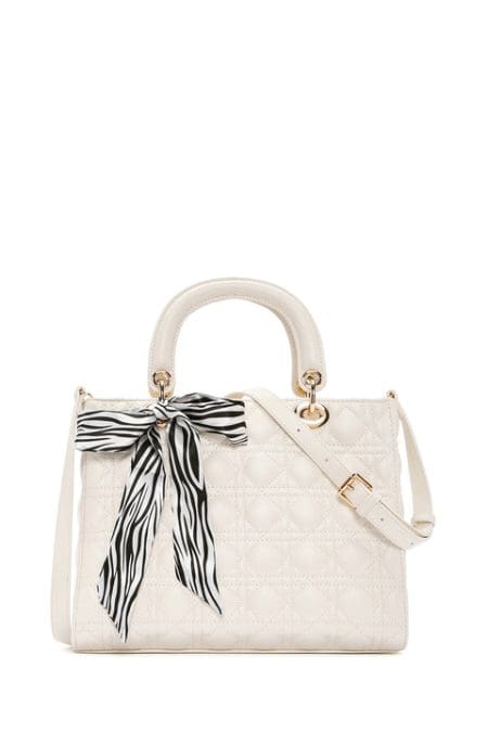 کیف دستی لحاف بند بلند کرمی زنانه دری مد