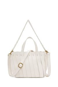 کیف دوشی بند بلند کرم زنانه دری مد