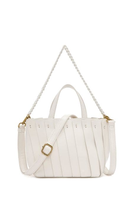 کیف دوشی بند بلند کرم زنانه دری مد