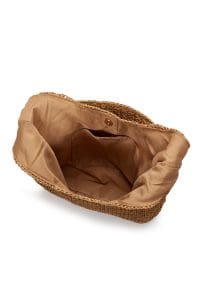 کیف زنانه بژ حصیری دوشی دری مد