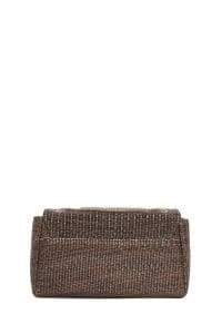 کیف زنانه حصیری قهوه‌ای بند بلند زنجیری دوشی دری مد