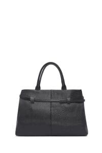 کیف زنانه دستی کلاسیک چرم مشکی بند بلند دری مد