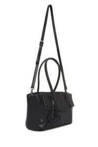 کیف زنانه دوشی مشکی بند بلند دری مد