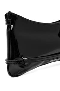 کیف زنانه دوشی مشکی ورنی دری مد