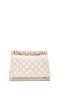 کیف زنانه دوشی کرم بند بلند کاپیتونه دری مد