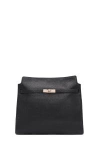 کیف زنانه دوشی کلاسیک چرم مشکی بند بلند دری مد