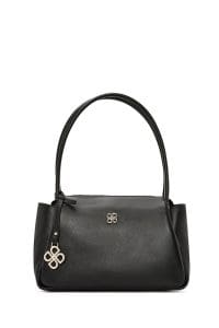 کیف زنانه دوشی کلاسیک چرم مشکی دری مد