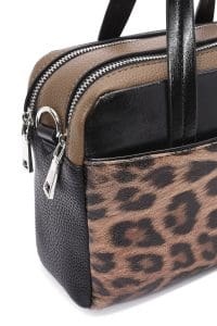 کیف زنانه طرح پلنگی دوشی بلند دری مد