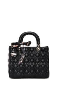 کیف زنانه مشکی دوشی بلند کاپیتونه دری مد