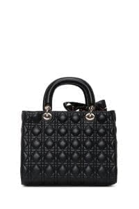 کیف زنانه مشکی دوشی بلند کاپیتونه دری مد