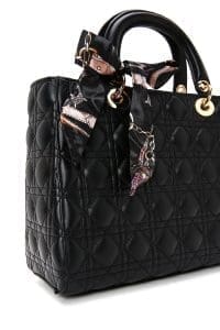 کیف زنانه مشکی دوشی بلند کاپیتونه دری مد