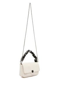 کیف زنانه مینی دستی سفید زنجیردار دری مد