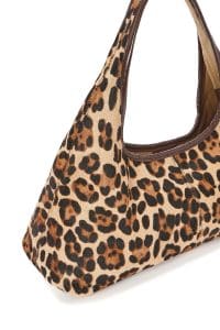 کیف زنانه مینی دستی چرمی پلنگی دری مد