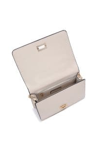 کیف زنانه کراس بادی کرم دوشی بلند کاپیتونه دری مد