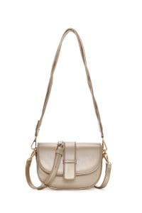 کیف شانه ای بند بلند طلایی زنانه دری مد