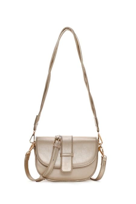 کیف شانه ای بند بلند طلایی زنانه دری مد