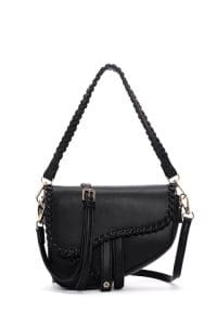 کیف شانه ای بند بلند مشکی زنانه دری مد