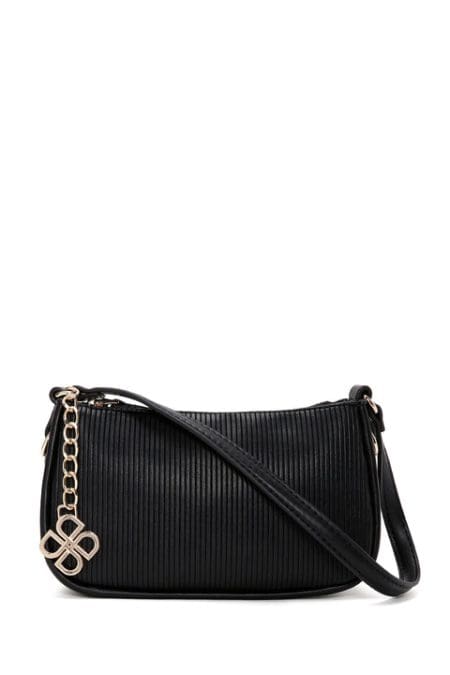 کیف شانه ای بند بلند مشکی زنانه دری مد