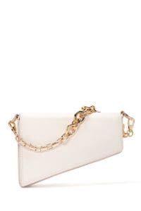 کیف شانه ای بند زنجیردار کرم زنانه دری مد