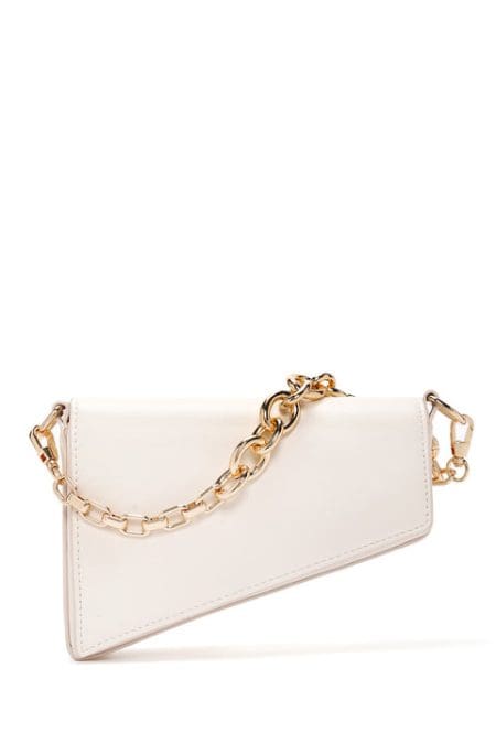 کیف شانه ای بند زنجیردار کرم زنانه دری مد