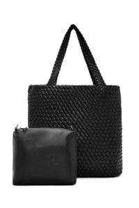 کیف شانه بافتنی بند بلند مشکی زنانه دری مد