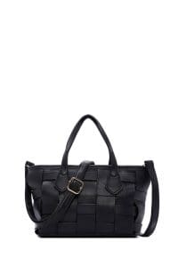 کیف صلیبی طرح دار بند بلند مشکی زنانه دری مد