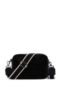 کیف صلیبی نگین داری بند بلند مشکی زنانه دری مد