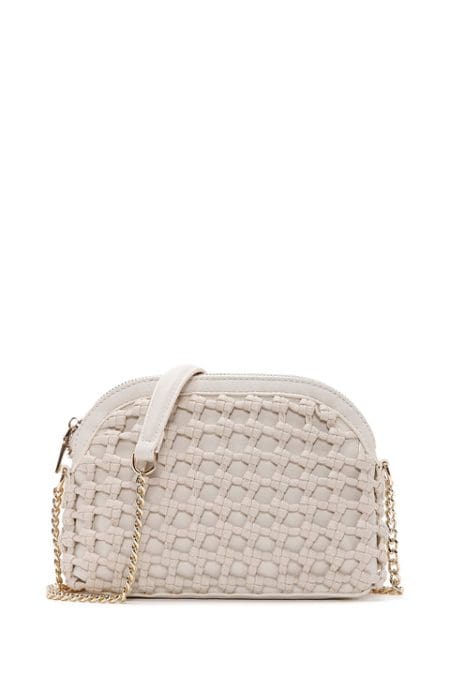 کیف کراس بادی بافتنی بند بلند زنجیردار بژ زنانه دری مد