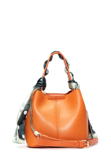 کیف کراس بادی بلند نارنجی زنانه با جزئیات اکسسوری دری مد
