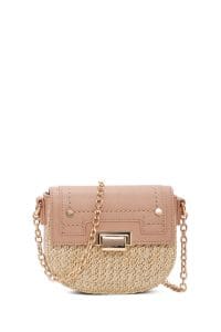 کیف کراس بادی زنانه بند بلند زنجیر صورتی دری مد