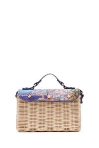 کیف کراس بادی زنانه حصیری چندرنگ بند بلند دری مد