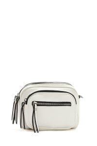 کیف کراس بادی زنانه چرم سفید بند بلند دری مد