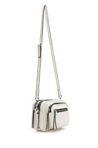 کیف کراس بادی زنانه چرم سفید بند بلند دری مد