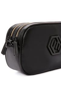 کیف کراس بادی زنانه چرم مشکی بند بلند دری مد