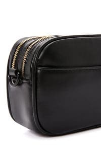 کیف کراس بادی زنانه چرم مشکی بند بلند دری مد