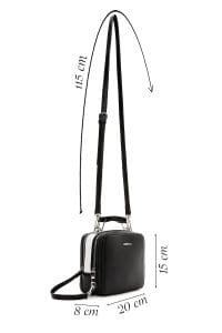 کیف کراس بادی زنانه چرم مشکی بند بلند دری مد