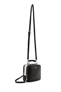 کیف کراس بادی زنانه چرم مشکی بند بلند دری مد