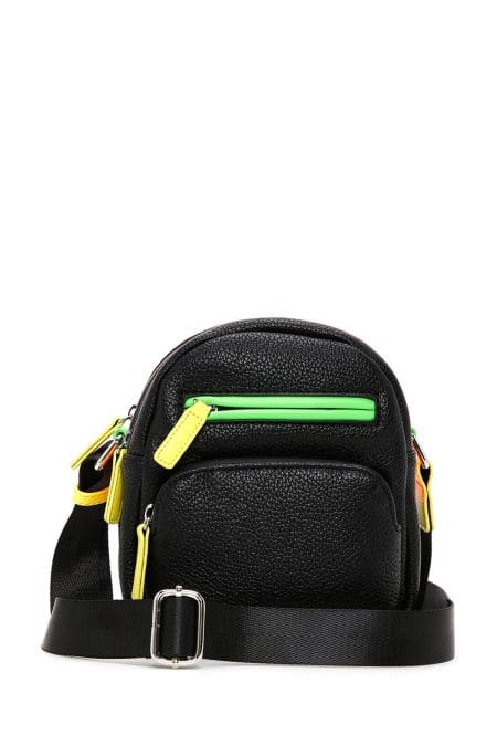 کیف کراس بادی زنانه چرم مشکی بند بلند دری مد