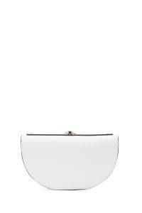 کیف کلاچ زنانه سفید مجلسی دستی مینی زنجیردار دری مد